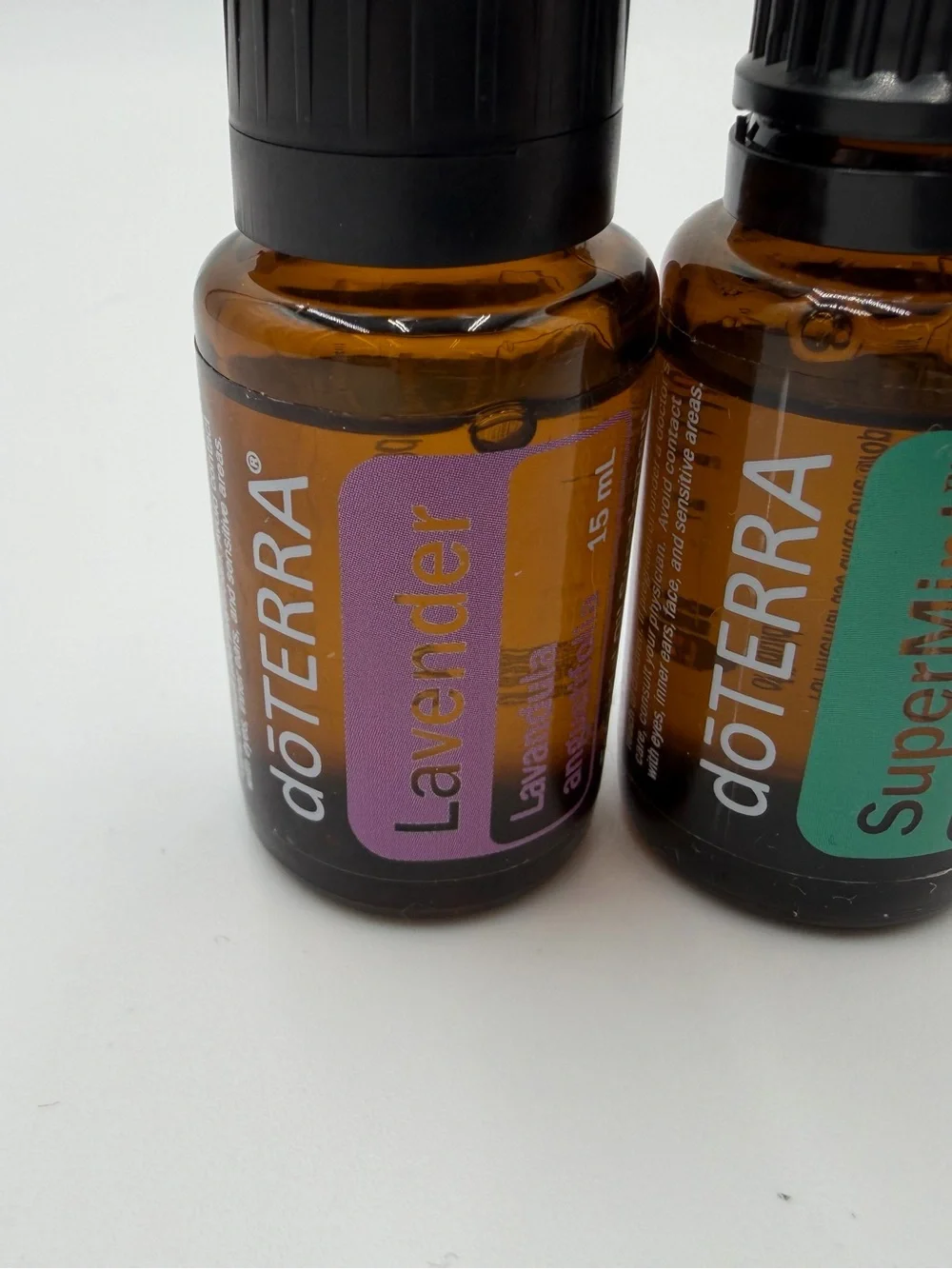 New 15ml bottle of doTERRA SuperMint & Lavender essential oils